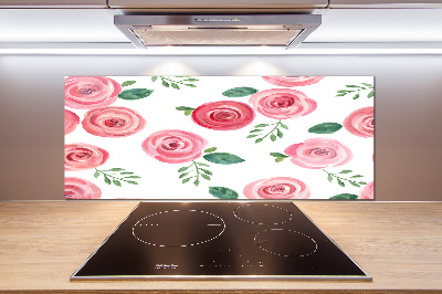 Spatplaat keuken Rozen