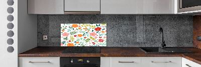 Keuken achterwand Illustratie van bloemen