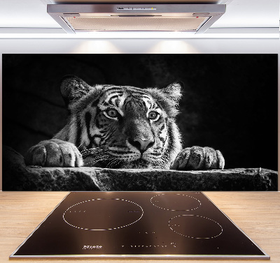 Glazen achterwand keuken Tijger