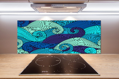 Spatscherm keuken Abstracte golven
