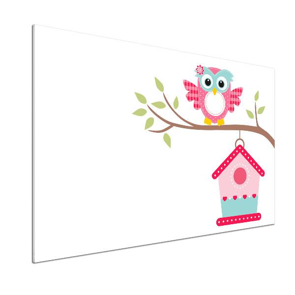 Achterwand keuken Uil op een tak