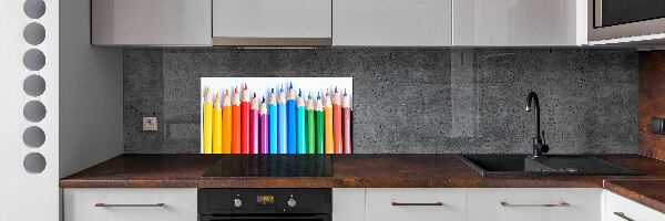 Glazen achterwand keuken Kleurpotloden