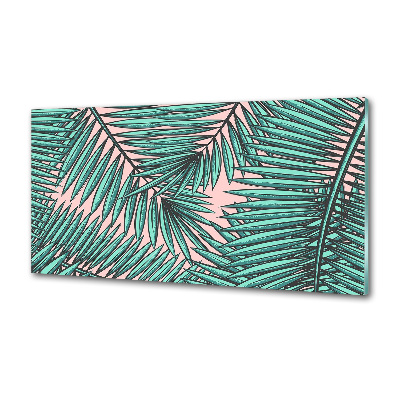 Spatscherm keuken Palmbladeren