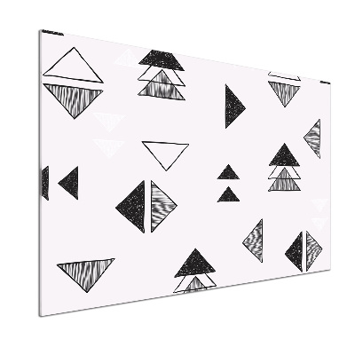 Glazen achterwand keuken Achtergrond met driehoeken