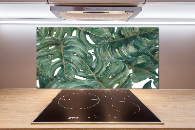 Glazen achterwand keuken Monstera