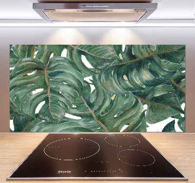 Glazen achterwand keuken Monstera