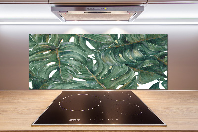 Glazen achterwand keuken Monstera