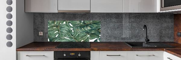Glazen achterwand keuken Monstera