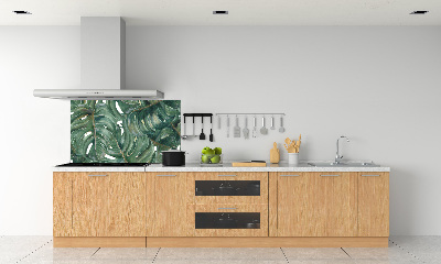 Glazen achterwand keuken Monstera