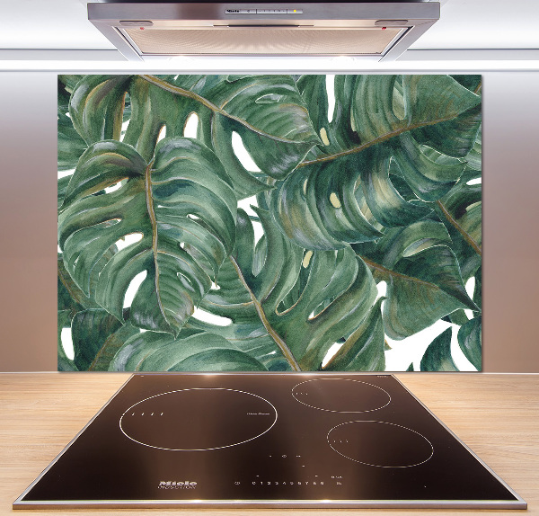 Glazen achterwand keuken Monstera