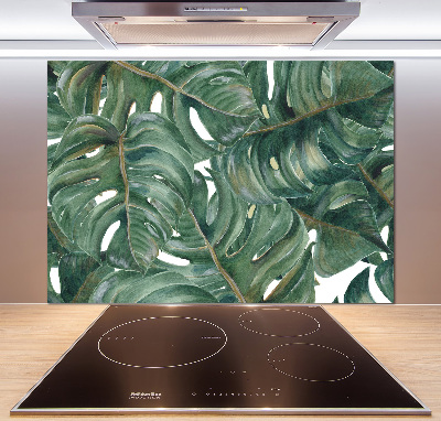 Glazen achterwand keuken Monstera