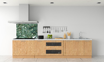Glazen achterwand keuken Monstera