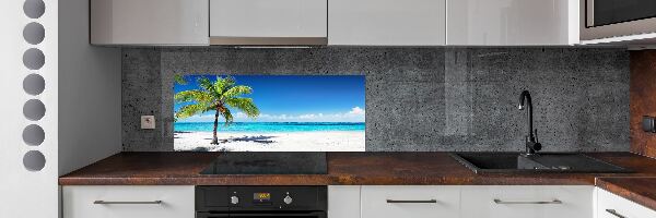 Glazen achterwand keuken Tropisch strand