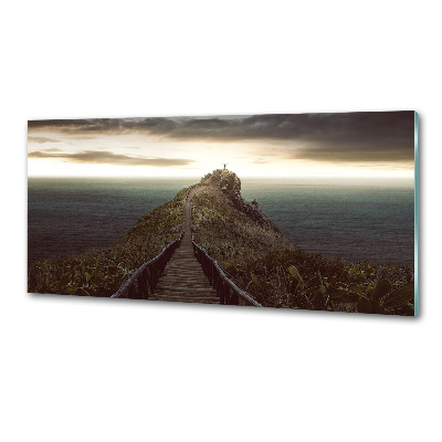 Keuken achterwand Pad op de rots