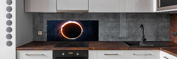 Spatscherm keuken zonsverduistering