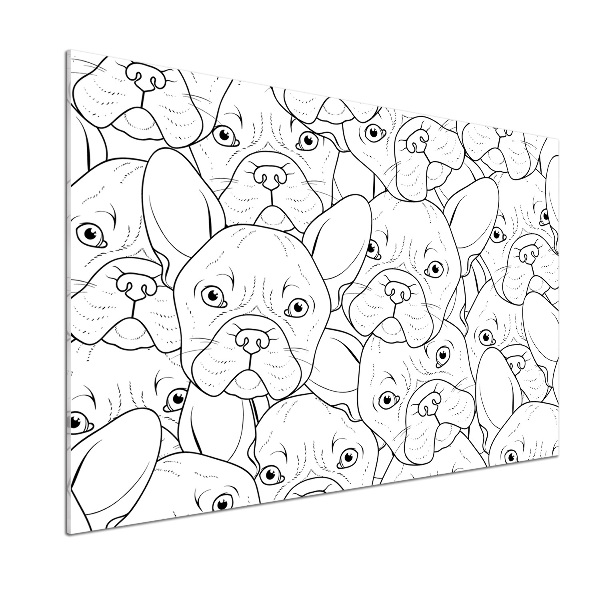 Spatplaat keuken Franse bulldogs