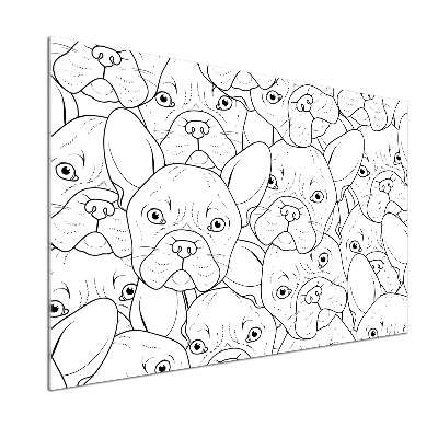 Spatplaat keuken Franse bulldogs