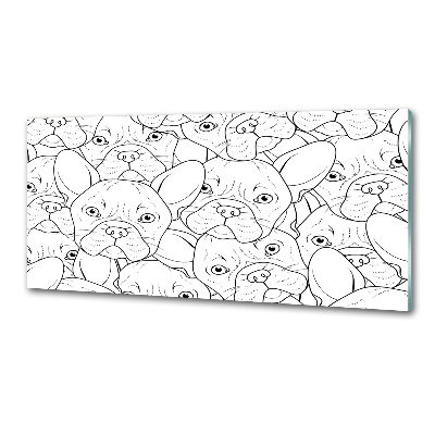 Spatplaat keuken Franse bulldogs