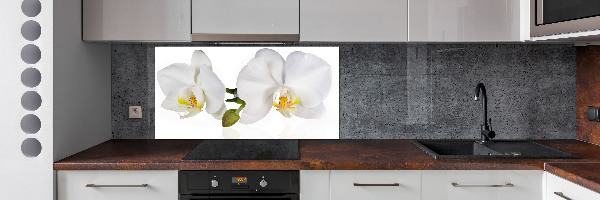 Glazen achterwand keuken Orchidee