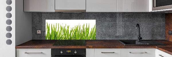 Glazen achterwand keuken Gras