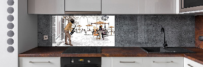 Spatplaat keuken Straatmuzikant