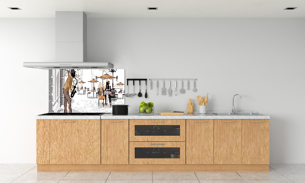 Spatplaat keuken Straatmuzikant