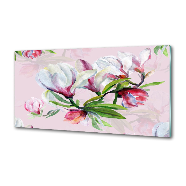 Spatplaat keuken Magnolia bloemen