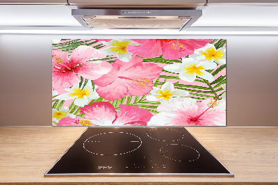 Keuken achterwand Tropische bloemen