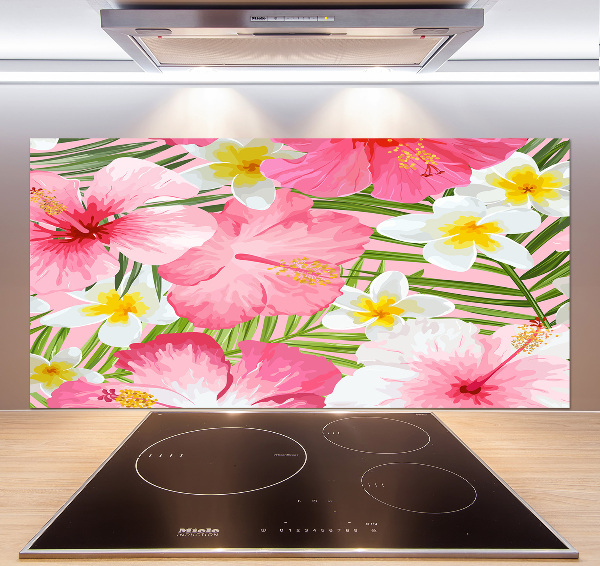 Keuken achterwand Tropische bloemen