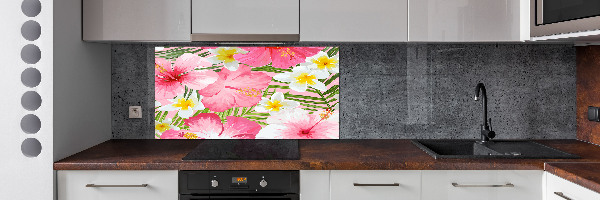 Keuken achterwand Tropische bloemen
