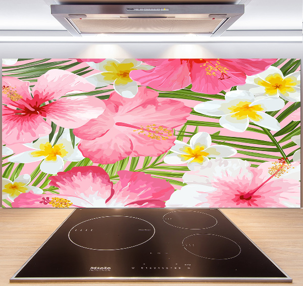 Keuken achterwand Tropische bloemen
