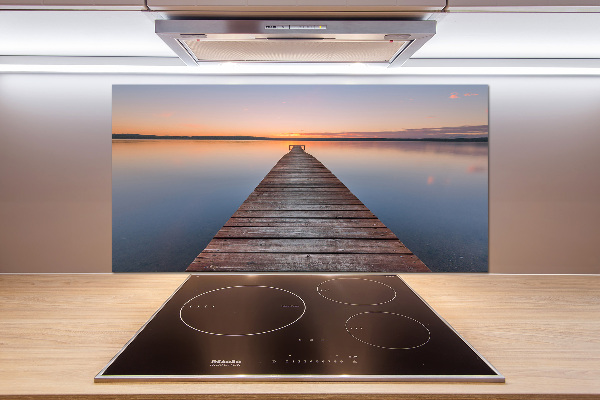 Spatplaat keuken Houten steiger