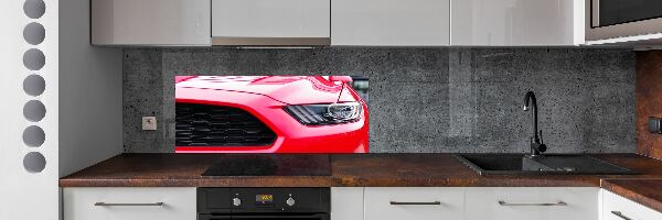 Spatscherm keuken Rode Mustang
