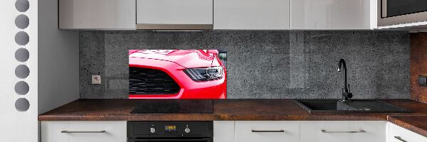 Spatscherm keuken Rode Mustang