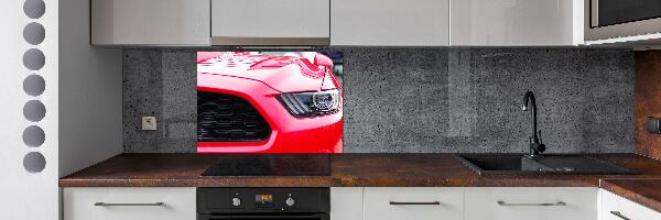 Spatscherm keuken Rode Mustang