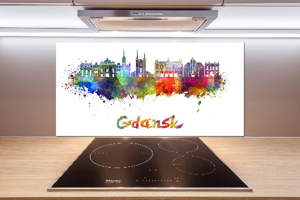 Spatscherm keuken Kleurrijk Gdańsk