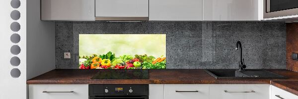 Glazen achterwand keuken Groenten