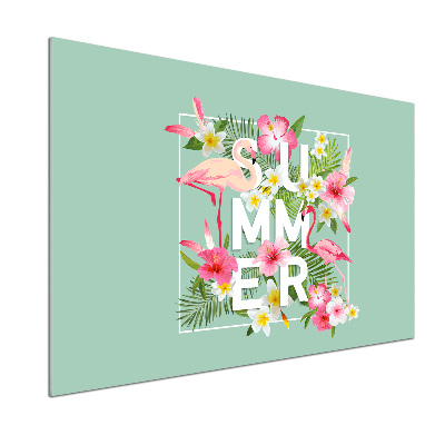 Keuken achterwand Vakanties en flamingo's