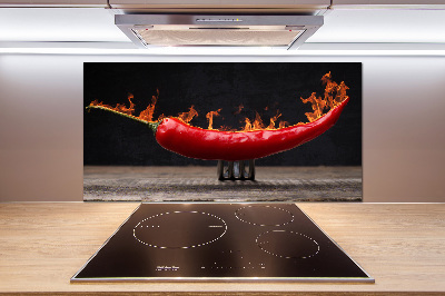 Spatscherm keuken Chilipeper