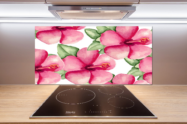 Achterwand keuken Tropische bloemen