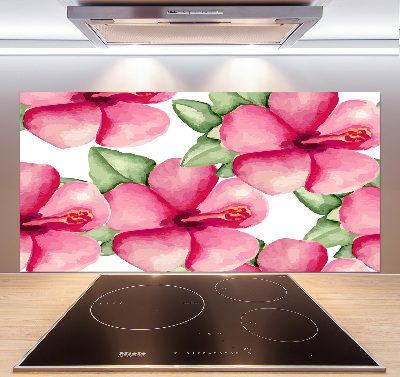 Achterwand keuken Tropische bloemen