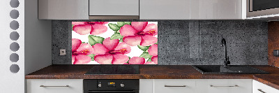 Achterwand keuken Tropische bloemen