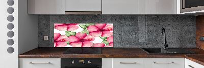 Achterwand keuken Tropische bloemen