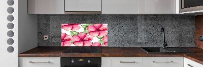Achterwand keuken Tropische bloemen