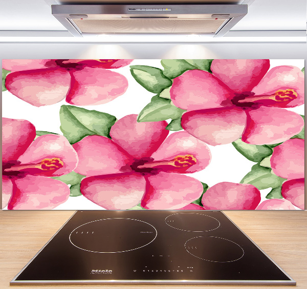Achterwand keuken Tropische bloemen