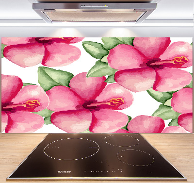 Achterwand keuken Tropische bloemen