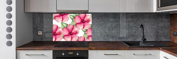 Achterwand keuken Tropische bloemen