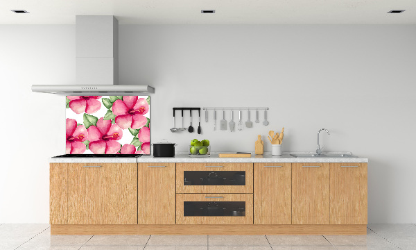 Achterwand keuken Tropische bloemen