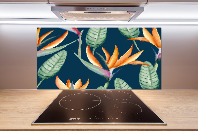 Spatscherm keuken Strelitzia reginae