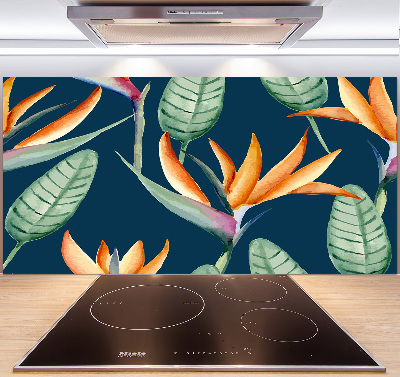 Spatscherm keuken Strelitzia reginae
